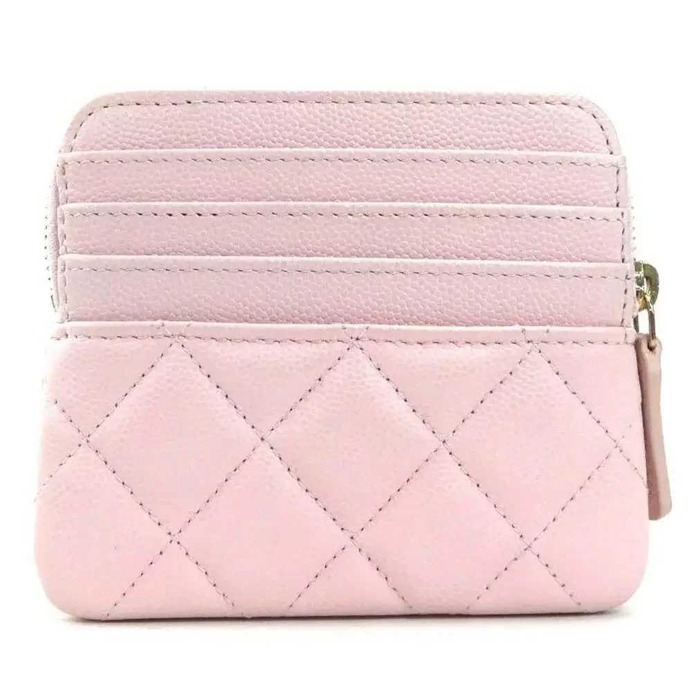 CHANEL Pink Caviar Leather Wallet